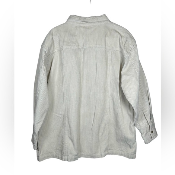 Able Joan Corduroy Chore Shacket. Cream. Relaxed Fit. Size XL. Garden Girl. - Picture 2 of 10